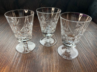 Three (3) Pinwheel Vintage Wine/Sherry Glasses