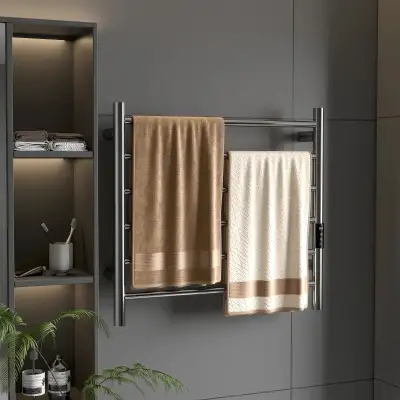 Towel Warmer, Stainless Steel Smart WiFi Heated Towel Rack, Wall, View more