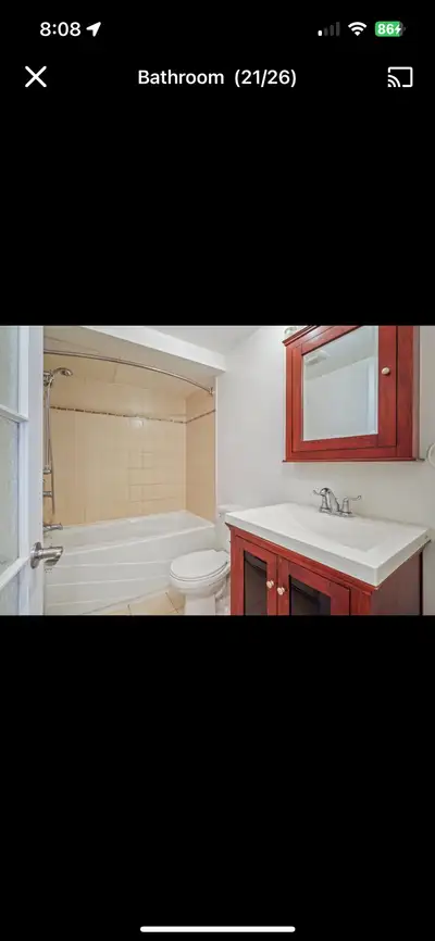 This 4 1/2 basement apartment is available for rent and features a full bathroom and a functional ki...