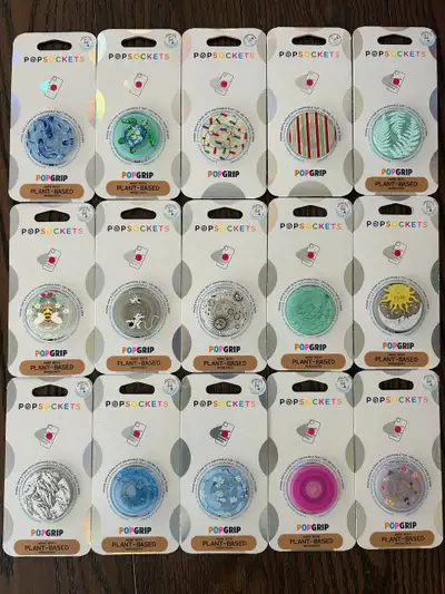 Variety of pop sockets, 50+ available, View more