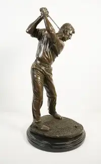 Golfer Bronze Statue 45x23x23cm