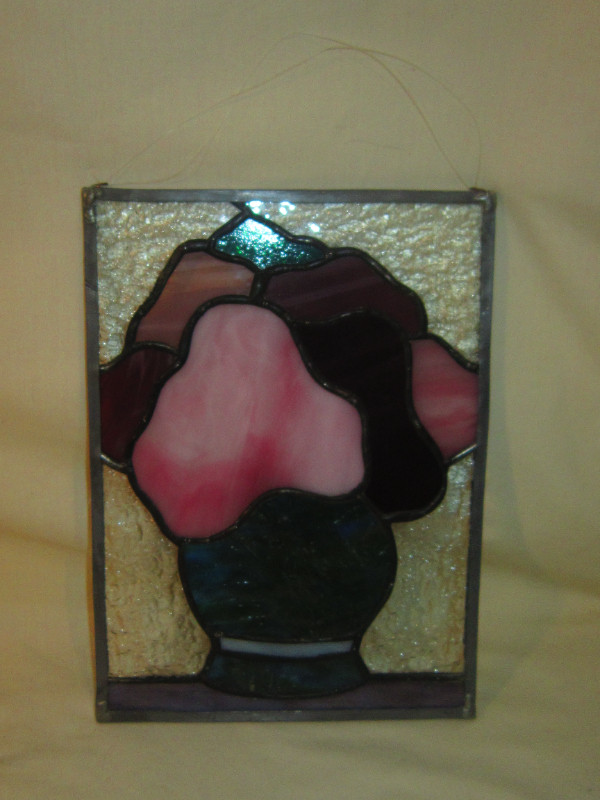 Stained Glass ~ Window ~ Hanger with 1 Crack in Arts & Collectibles in Winnipeg - Image 3