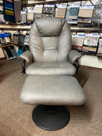 Leather RENO CHAIR and OTTOMAN (swivel)