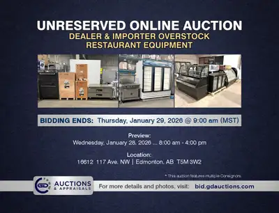 Tons in for you to bid on in this Unreserved Timed Online Auction of Dealer & Importer Overstock Res...