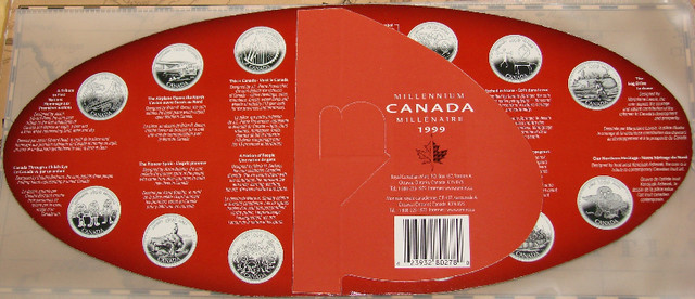 Millenium Canada Millénaire 1999 -Treize 25 Cents,13 Dessins dans Art et objets de collection  à Ville de Montréal - Image 2