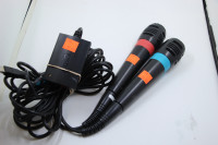 SingStar Microphones w USB Converter Dongle (#156)