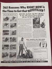 1952 Rototiller (Later on named Troy Bilt) Original Ad
