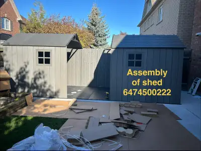 We can do Installation and assembly all kinds of gazebos and storage shed We provide our services in...