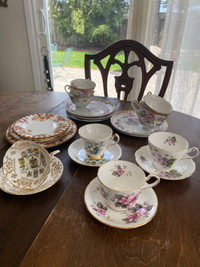Vintage Fine China Tea cups, Saucers and Plates