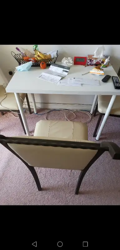 Dining table and chairs, View more