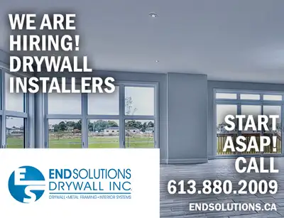 Drywall Installers – Residential New Builds – Start ASAP, View more