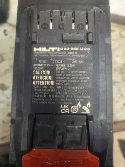 Hilton B22-255 11.85Ah 21.6V Lithium Battery , View more