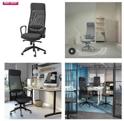 IKEA most popular MARKUS high back office chair only asking $215 or reasonable offer; excellent cond...