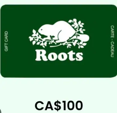 $100 Roots Gift Card for $80 cash, View more