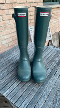 Hunter Boots, Grey, Size 10