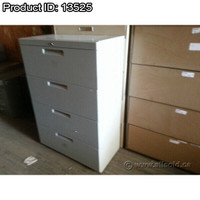 4 Drawer Lateral File Cabinets, Grey, Black, & Beige, $275-$345
