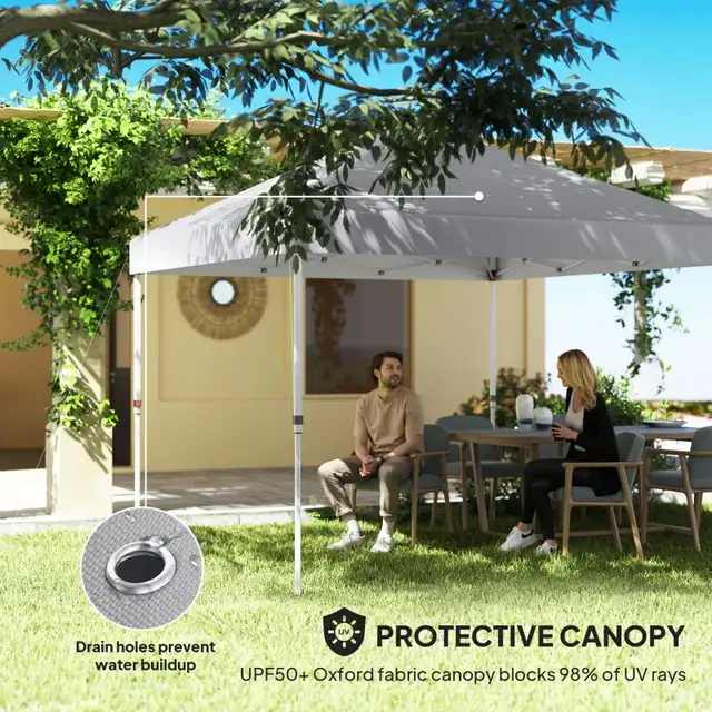 Outsunny 10' x 10' Pop Up Canopy Tent with Sidewall in Outdoor Décor in Markham / York Region - Image 7