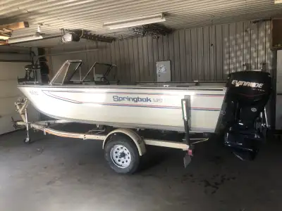17’ springbok 1987 2007 etec 90 Minn kota ulterra