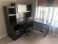 L shaped desk with hutch FREE
