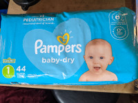 Pampers Baby Dry Size 1 Diapers 44 Count - NEW