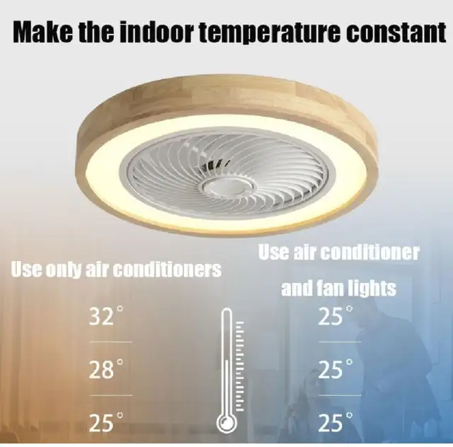 Raw Wood Material Ceiling Fan with Lights, Remote Color & Speed  in Indoor Lighting & Fans in City of Toronto - Image 5