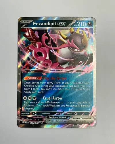 Fezandipiti ex 038/064 Double Rare Pokemon Card NM-M, View more