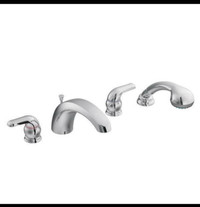 MOEN Adler Chrome 2-Handle Deck Mount Roman Bathtub Faucet (Valv