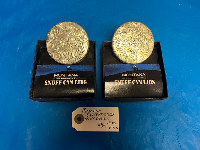 Montana Silversmiths Silver Snuff Can Lid in Jewellery & Watches in Moose Jaw