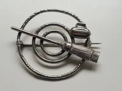 Sterling Silver Curling Brooch, View more