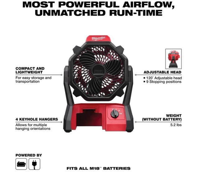 Jobsite Fan - Milwaukee M18™ Jobsite Fan, 0886-20 in Power Tools in Oakville / Halton Region - Image 4