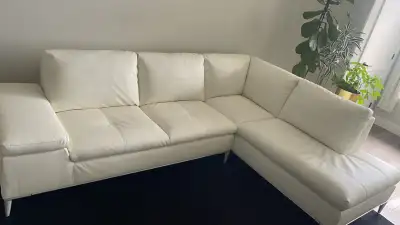 Structube Sectional with storage, faux leather, like new condition. No flaws. Pet and smoke free hom...