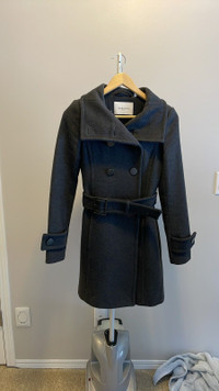 Babaton aritzia bromley wool dark grey jacket (xxs)