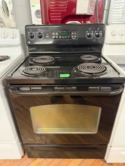  GE black coil top stove, View more