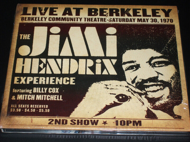 Jimi Hendrix Experience - Live at Berkeley (30 mai 1970) CD Neuf dans CD, DVD et Blu-ray  à Ville de Montréal - Image 2