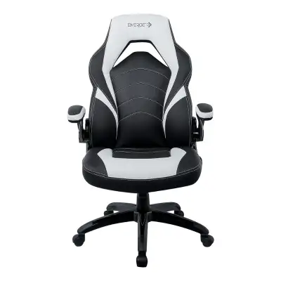Emerge Vortex Bonded Leather Gaming Chair - Black / White, View more