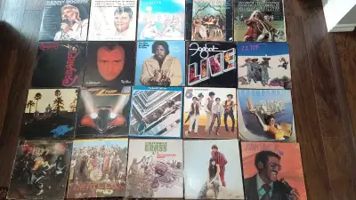 Assorted Classic Rock and Pop Vinyl Record Collection, View more