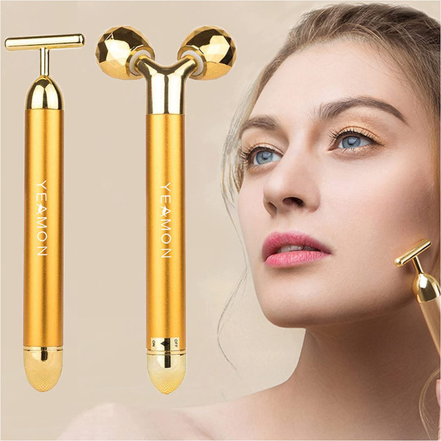 2 in 1 Face Massager Golden Facial Electric 3D Roller and T Arm in Other in City of Toronto