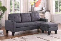 Brand new 3 seater linen sectional cupholder sofa couch