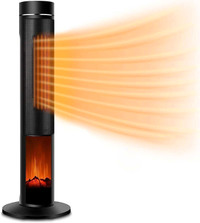New Tower Space Fireplace Heater, 36" 1500W, 3 modes