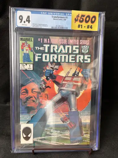 Transformers #1 2 3 4 comic cgc, View more