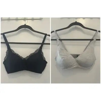 set of 2 brand new women’s bra 32B, grey and black, View more