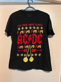LIKE NEW AC/DC HOODIE & CHRISTMAS TEE BOTH $40