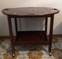 Vintage Bombay Co Rolling Butler’s Tray Bar Cart