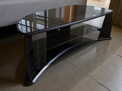 3-TIER SMOKED GLASS TV STAND, View more