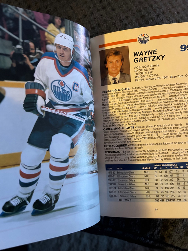 Edmonton Oilers 1986-87 Media Guide Gretzky Showcase 305 in Arts & Collectibles in Edmonton - Image 2