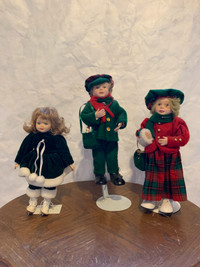 Vintage Winter Decorative dolls on stand