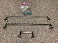 Chrome Towel bars (23 inch) x 2 and toilet paper holder for sale