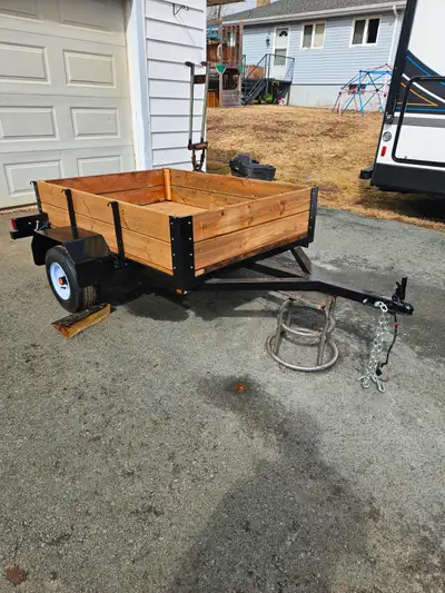 Brand new 5' x 44" utility trailer (inside measurements 42" W x 58" L). Solid build and ready to go....