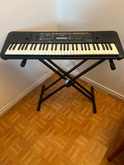 61 Key Yamaha keyboard with stand, View more