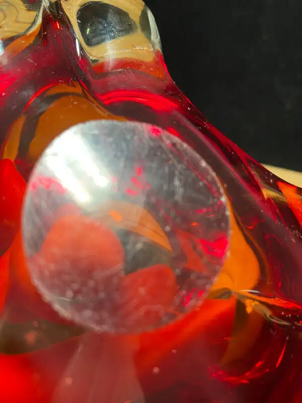 MiD CENTURY Ruby Red GLASS BOWL in Arts & Collectibles in Vancouver - Image 8
